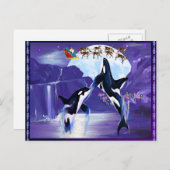 Orca Kerstmis Feestdagenkaart (Voorkant / Achterkant)