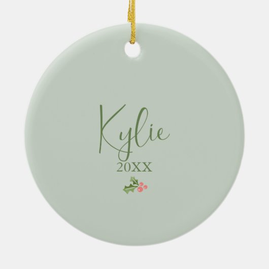 Orca kerstversiering keramisch ornament (Achterkant)