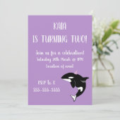 Orca Killer Whale Anniversaire Invitation (Debout devant)