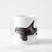 Orca Killer Whale aquarelle Mug (Devant gauche)