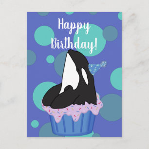  orca Killer Whale Birthday Briefkaart