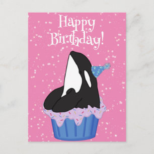  orca Killer Whale Birthday Briefkaart
