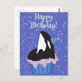  orca Killer Whale Birthday Briefkaart (Voorkant / Achterkant)
