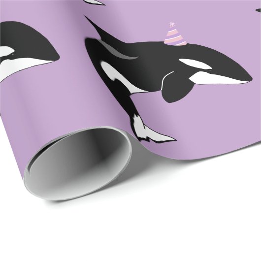 Orca Killer Whale Birthday Cadeaupapier (Rol Hoek)