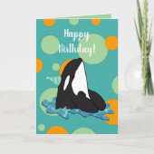  orca Killer Whale Birthday Kaart (Voorkant)