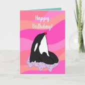  orca Killer Whale Birthday Kaart (Voorkant)