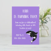 Orca Killer Whale Birthday Kaart (Staand voorkant)