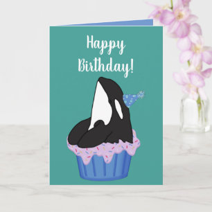  Orca Killer Whale Birthday Kaart