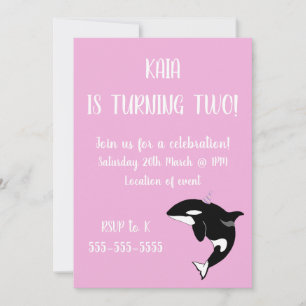 Orca Killer Whale Birthday Kaart