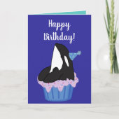  Orca Killer Whale Birthday Kaart (Voorkant)