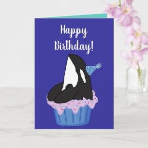 Orca Killer Whale Birthday Kaart