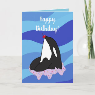  orca Killer Whale Birthday Kaart