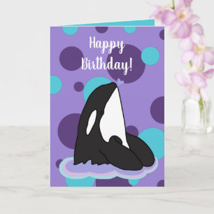  orca Killer Whale Birthday Kaart