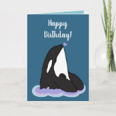  orca Killer Whale Birthday Kaart (Voorkant)