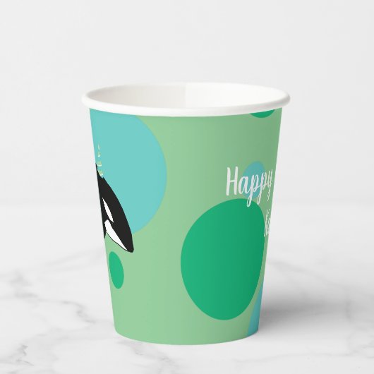  orca Killer Whale Birthday Papieren Bekers (Links)