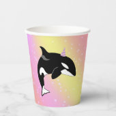  orca Killer Whale Birthday Papieren Bekers (Voorkant)