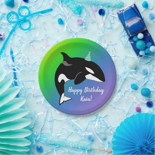 Orca Killer Whale Birthday Papieren Bordje (Feest)
