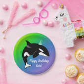 Orca Killer Whale Birthday Papieren Bordje (Feest)
