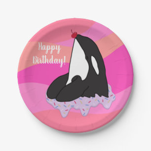 orca Killer Whale Birthday Papieren Bordje