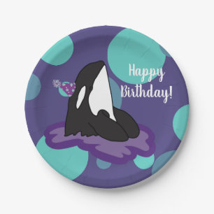 orca Killer Whale Birthday Papieren Bordje