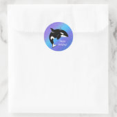  orca Killer Whale Birthday Ronde Sticker (Tas)
