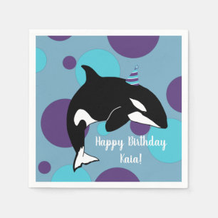 Orca Killer Whale Birthday Servet
