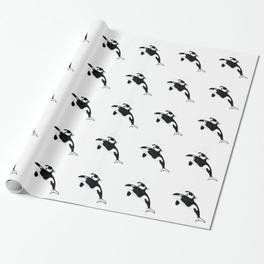 Orca Killer Whale Cadeaupapier (Uitgerold)