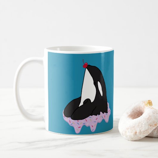 Orca Killer Whale Coffee Mok (Met donut)