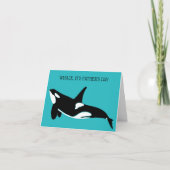 Orca, Killer Whale Custom Message Vaderdag Kaart (Voorkant)