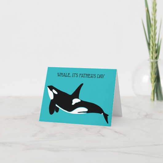 Orca, Killer Whale Custom Message Vaderdag Kaart (Voorkant)