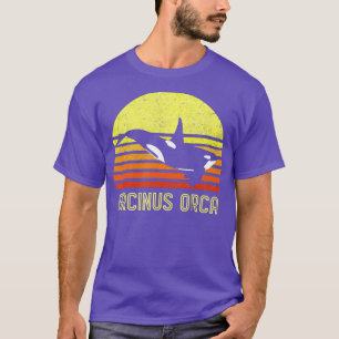 Orca Killer Whale Dolphin Marine Science Retro T-shirt