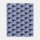 Orca Killer Whale Fleece Deken (Voorkant)