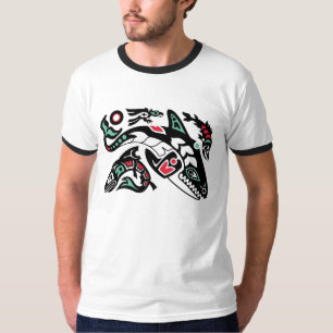 Orca Killer Whale Hunting - Haida-achtige grafisch T-shirt