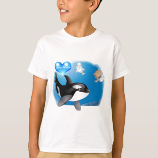 Orca (Killer Whale) I hart design T-shirt