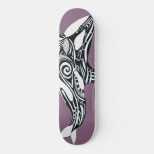 Orca Killer Whale mauve Paarse Tlingit Tribal Ink Skateboard