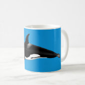 Orca / Killer Whale Mug Blue Koffiemok (Voorkant rechts)