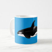 Orca / Killer Whale Mug Blue Koffiemok (Voorkant links)