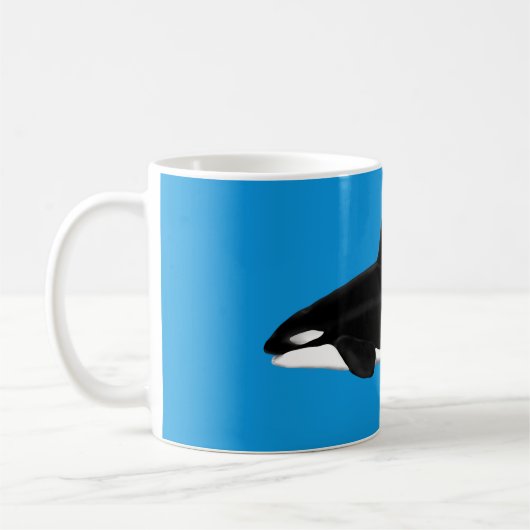 Orca / Killer Whale Mug Blue Koffiemok (Links)