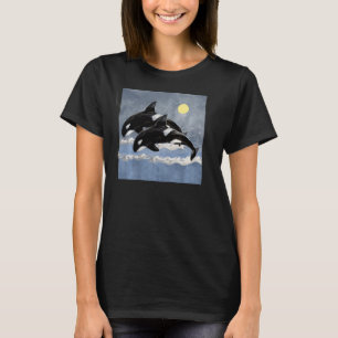 Orca Killer Whale Ocean Oil Graphic Pul Ho T-shirt
