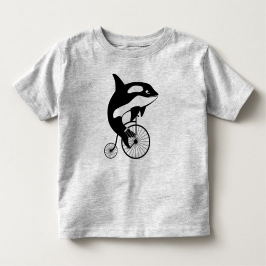 Orca Killer Whale op  Bike Kinder Shirts (Voorkant)