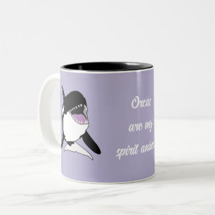 Orca Killer Whale Spirit Animal Tweekleurige Koffiemok