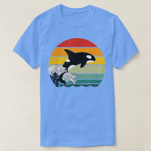 Orca Killer Whale Zee Panda Retro T-shirt (Design voorkant)