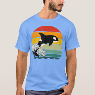 Orca Killer Whale Zee Panda Retro T-shirt