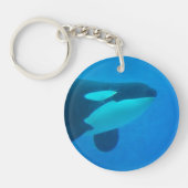 orca killerwalvis onderwaterblauw sleutelhanger (Voorkant)