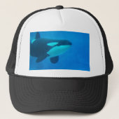 orca killerwalvis onderwaterblauw trucker pet (Voorkant)