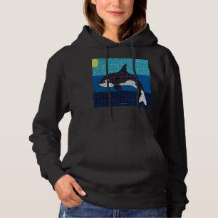 Orca (levendig) - Dames sweatshirt met capuchon