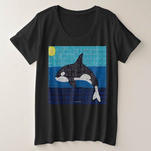 Orca (levendig) - Dames T-Shirt Plusmaten (Design voorkant)
