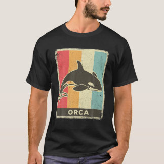 Orca Lover  Retro Poster Dier T-shirt