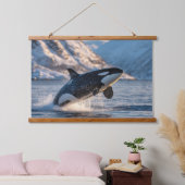 Orca Majestueux Splash Arctique Art Mural de Faune (Chambre à coucher)