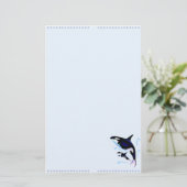 Orca Mam en Baby- Stationery Briefpapier (Staand voorkant)